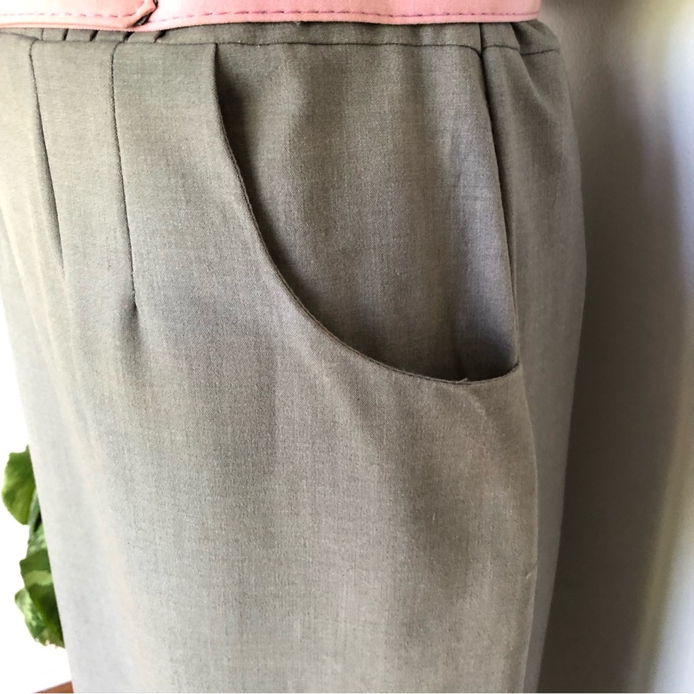 BETTY PAGE Wiggle Dress, Vintage Retro, Grey with Pink trim, Belt, Size XL (14) - Picture 5 of 8